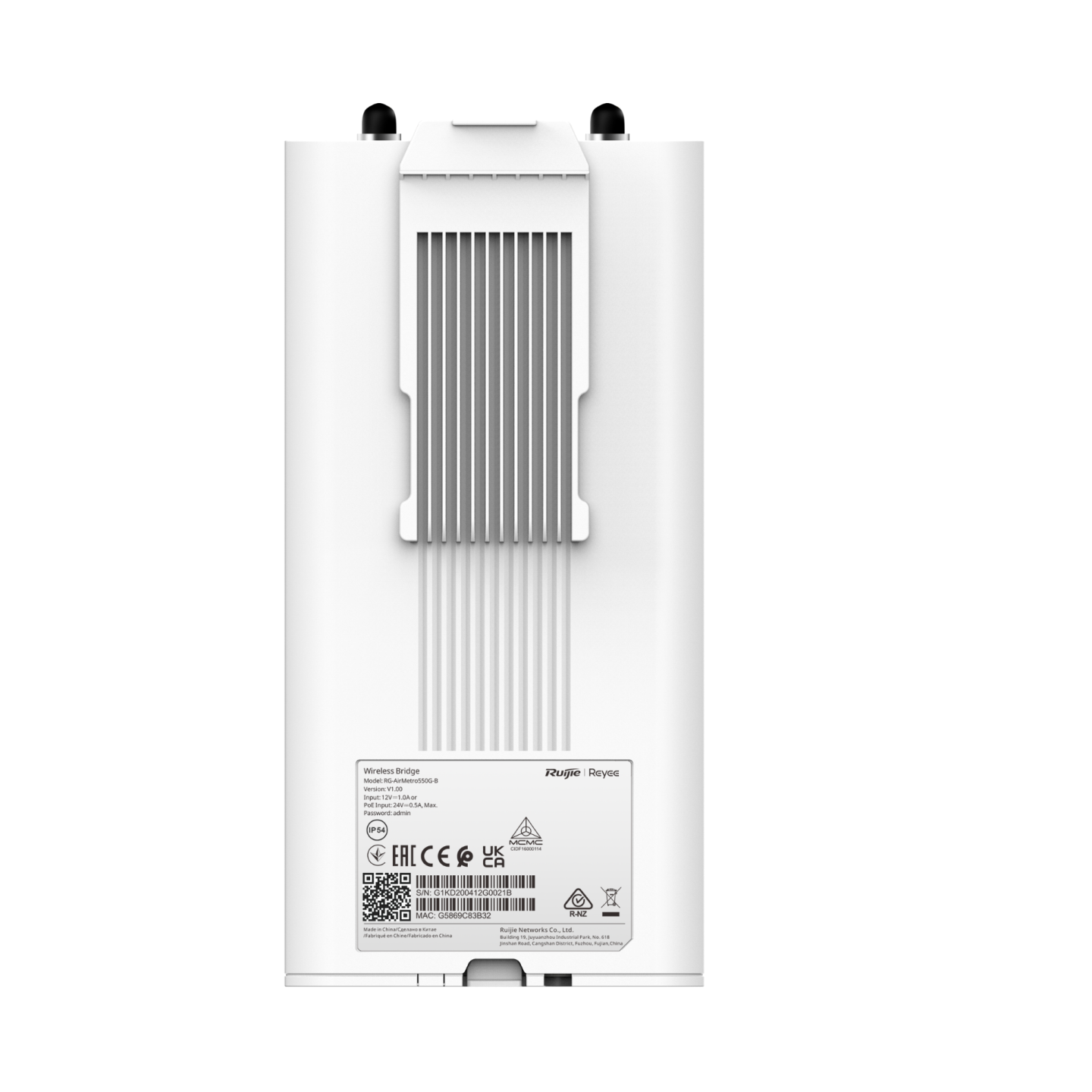 Ruijie Reyee RG-AirMetro550G-B AirMetro Series 5GHz Wireless Bridge Base Station
