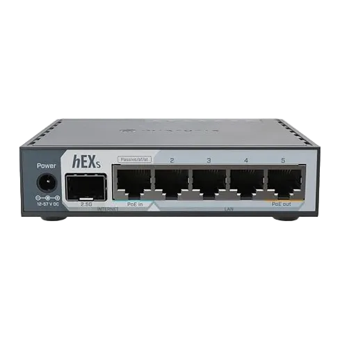 MikroTik hEX S (2025) E60iUGS 5-Port Gigabit Router with 2.5G SFP