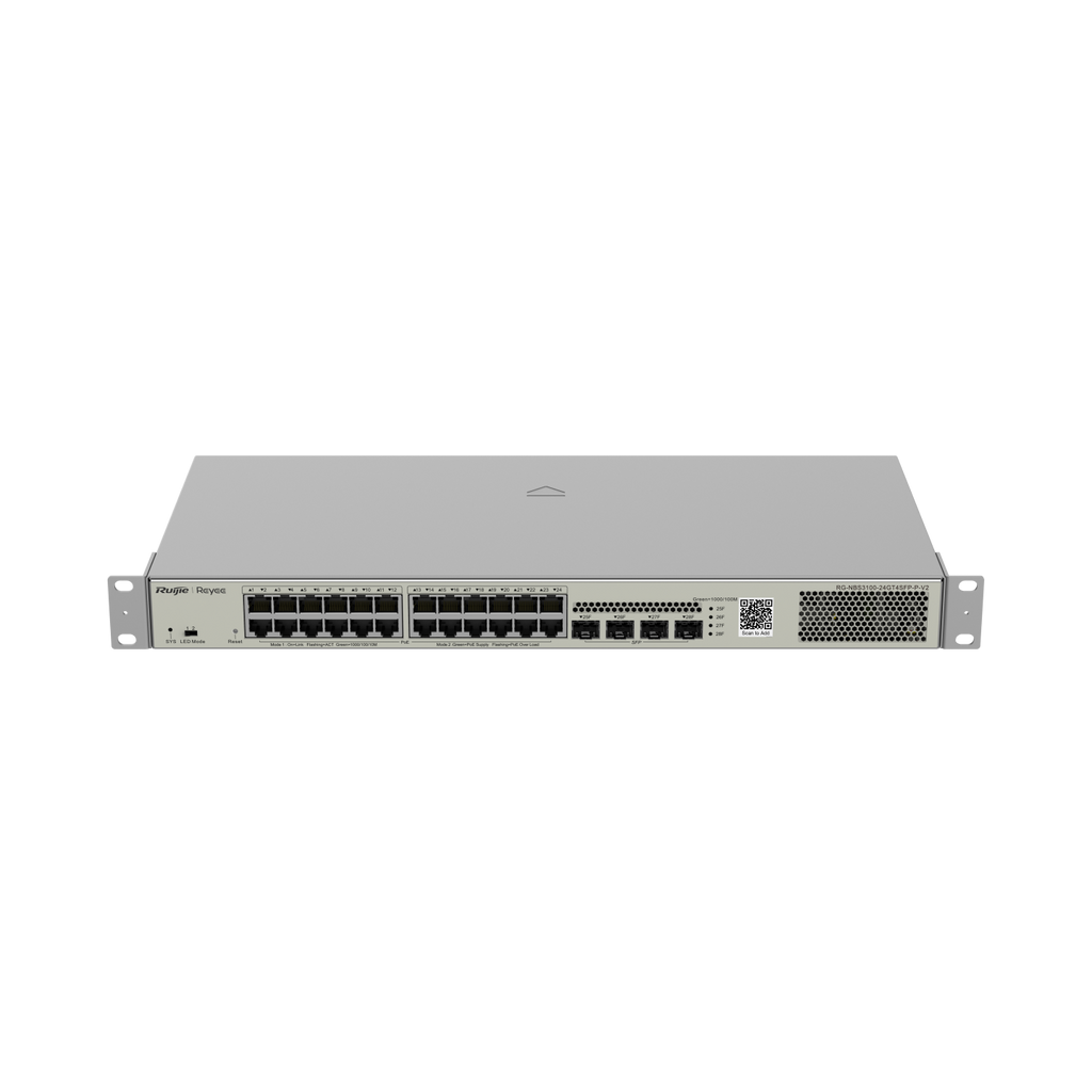 Ruijie Reyee RG-NBS3100-24GT4SFP-P-V2 28-Port Gigabit Layer 2 Cloud Managed PoE Switch