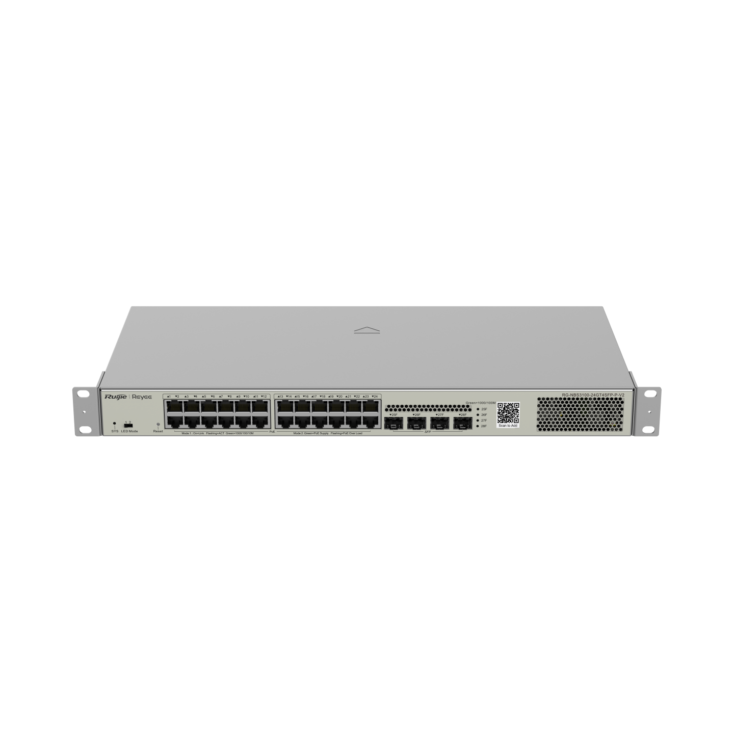 Ruijie Reyee RG-NBS3100-24GT4SFP-P-V2 28-Port Gigabit Layer 2 Cloud Managed PoE Switch
