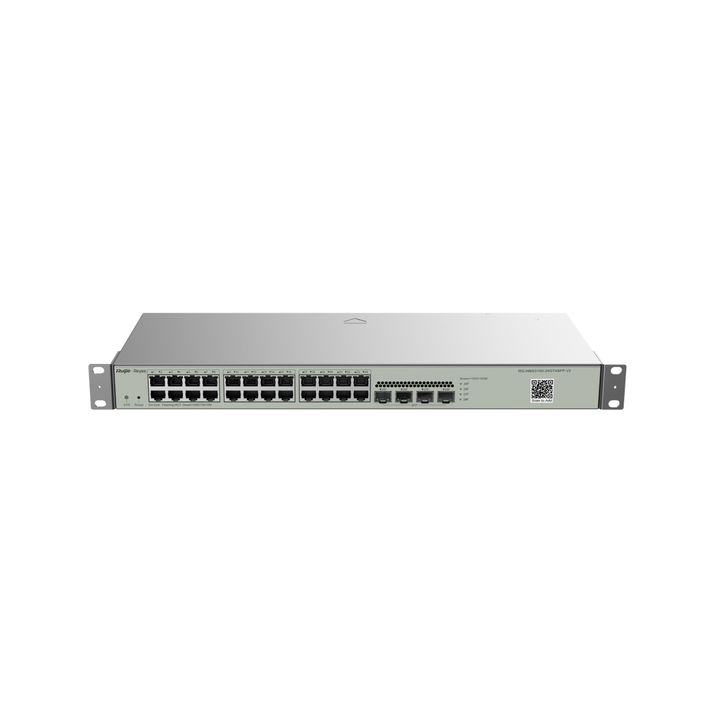 Ruijie Reyee RG-NBS3100-24GT4SFP-V2, 28-Port Gigabit Layer 2 Cloud Managed Non-PoE Switch