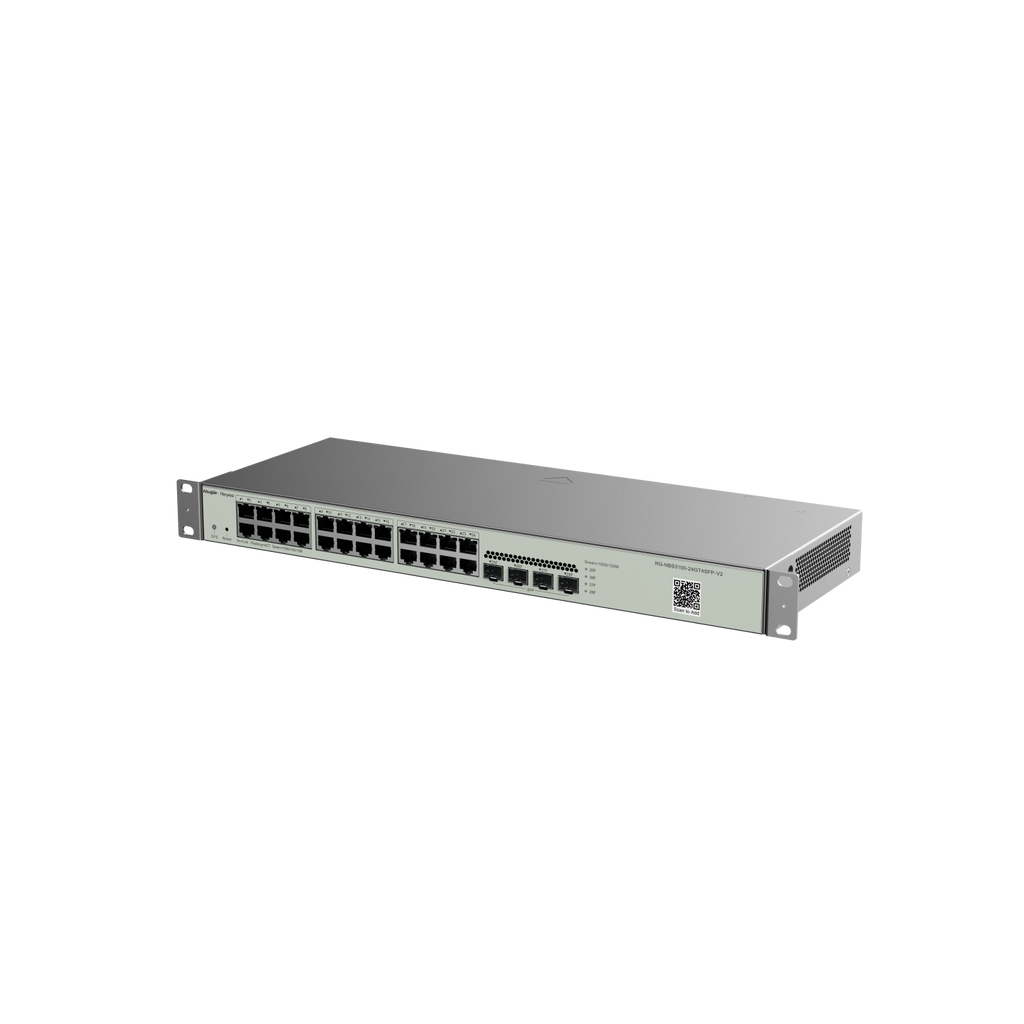 Ruijie Reyee RG-NBS3100-24GT4SFP-V2, 28-Port Gigabit Layer 2 Cloud Managed Non-PoE Switch