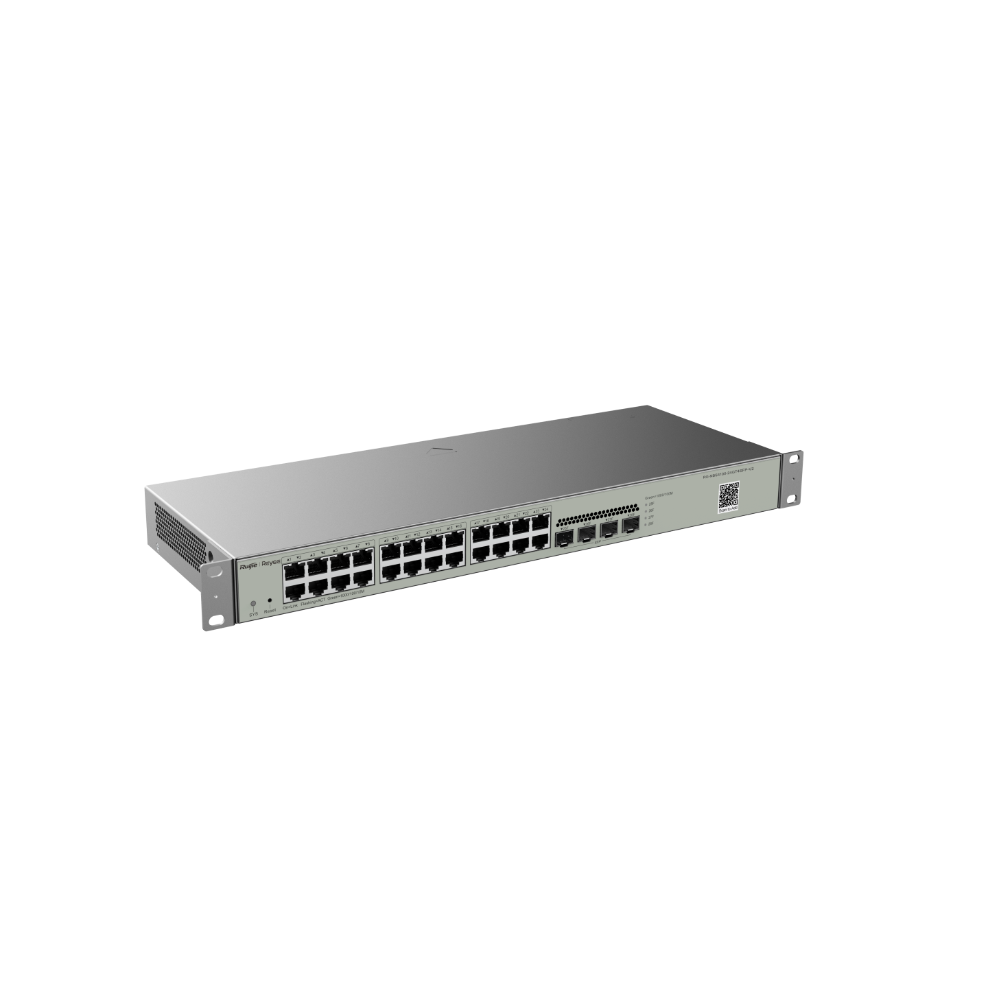 Ruijie Reyee RG-NBS3100-24GT4SFP-V2, 28-Port Gigabit Layer 2 Cloud Managed Non-PoE Switch