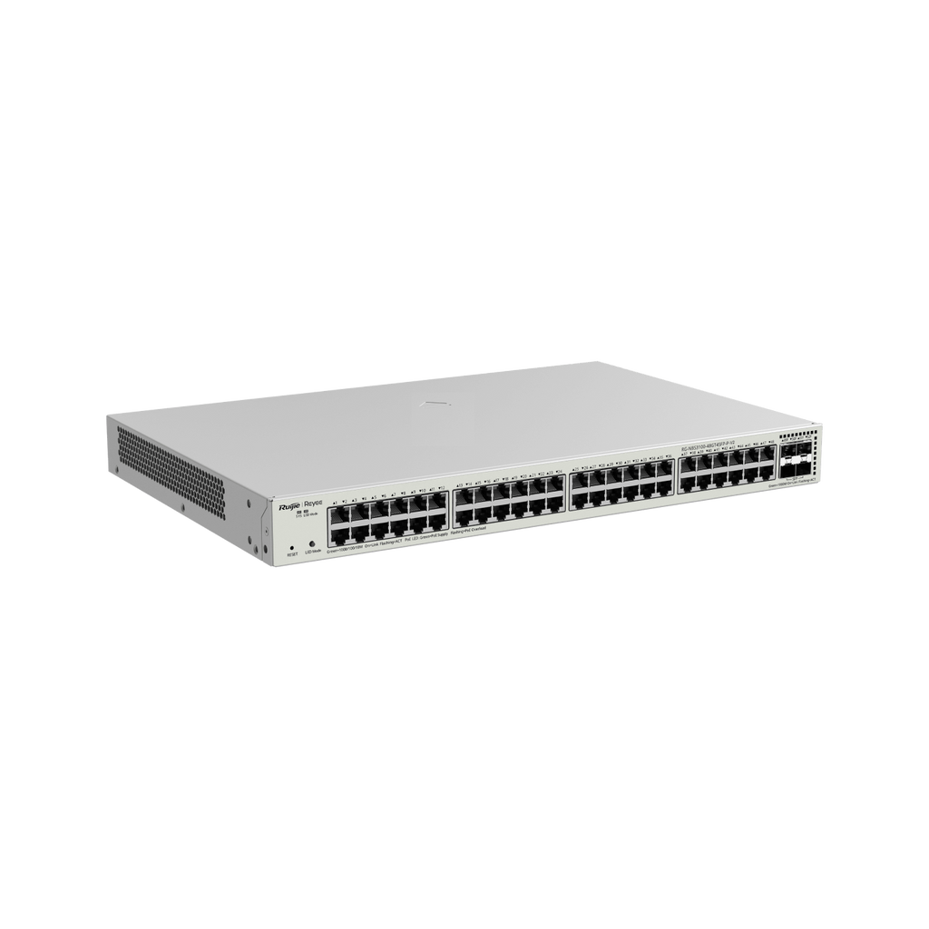Ruijie Reyee RG-NBS3100-48GT4SFP-P-V2, 48-Port Gigabit Layer 2 Cloud Managed PoE Switch, 4 x 1G Uplinks