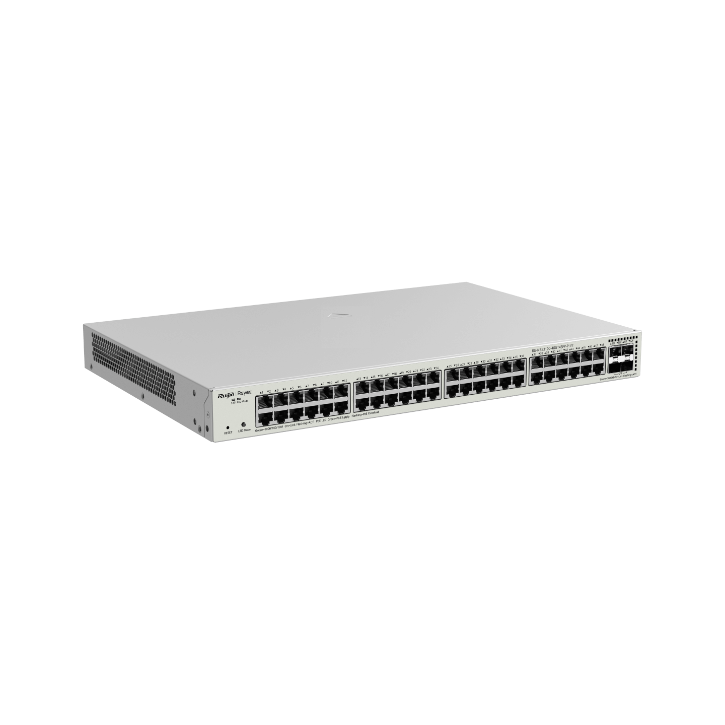 Ruijie Reyee RG-NBS3100-48GT4SFP-P-V2, 48-Port Gigabit Layer 2 Cloud Managed PoE Switch, 4 x 1G Uplinks