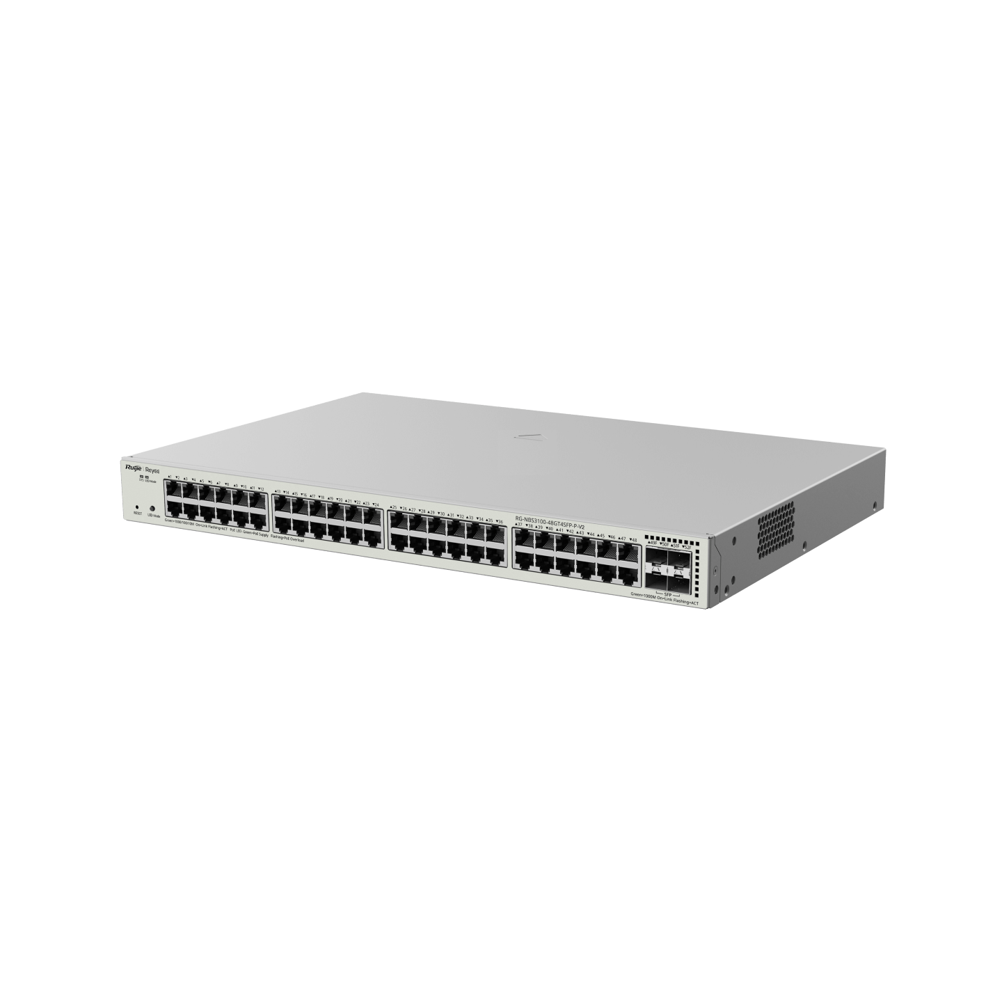 Ruijie Reyee RG-NBS3100-48GT4SFP-P-V2, 48-Port Gigabit Layer 2 Cloud Managed PoE Switch, 4 x 1G Uplinks