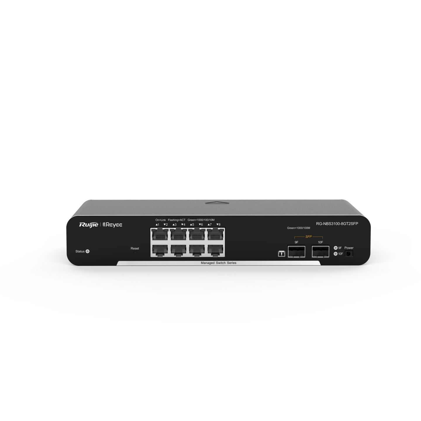 Ruijie Reyee RG-NBS3100-8GT2SFP, 10-Port Gigabit Layer 2 Cloud Managed Non-PoE Switch