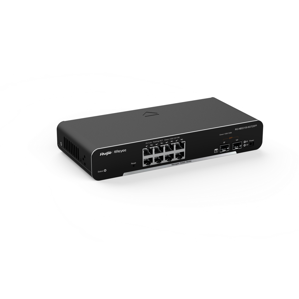 Ruijie Reyee RG-NBS3100-8GT2SFP, 10-Port Gigabit Layer 2 Cloud Managed Non-PoE Switch