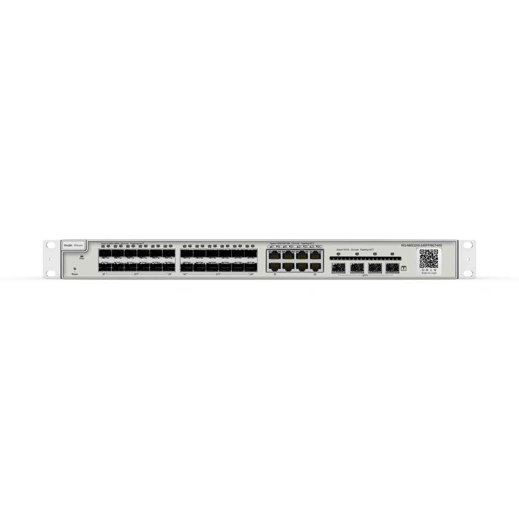 Ruijie Reyee RG-NBS3200-24SFP/8GT4XS, 24-Port Gigabit SFP with 8 combo RJ45 ports Layer 2+ Managed Switch, 4 * 10G