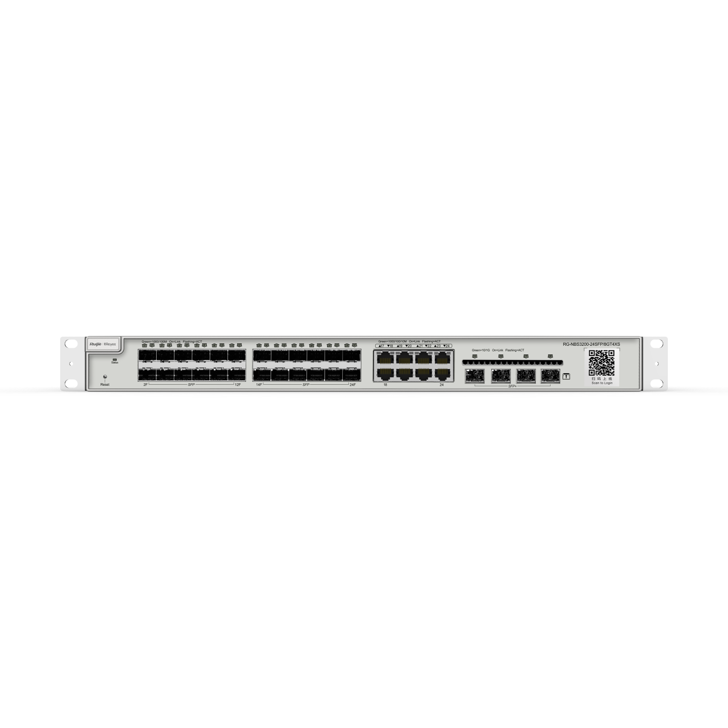 Ruijie Reyee RG-NBS3200-24SFP/8GT4XS, 24-Port Gigabit SFP with 8 combo RJ45 ports Layer 2+ Managed Switch, 4 * 10G