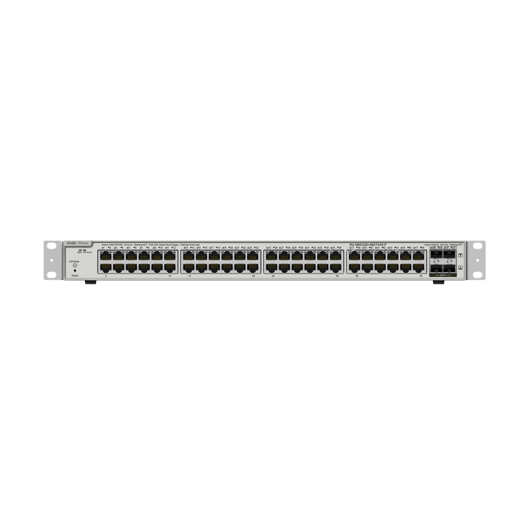 Ruijie Reyee RG-NBS3200-48GT4XS-P, 48-Port Gigabit Layer 2+ Cloud Managed PoE Switch, 4 * 10G Uplink