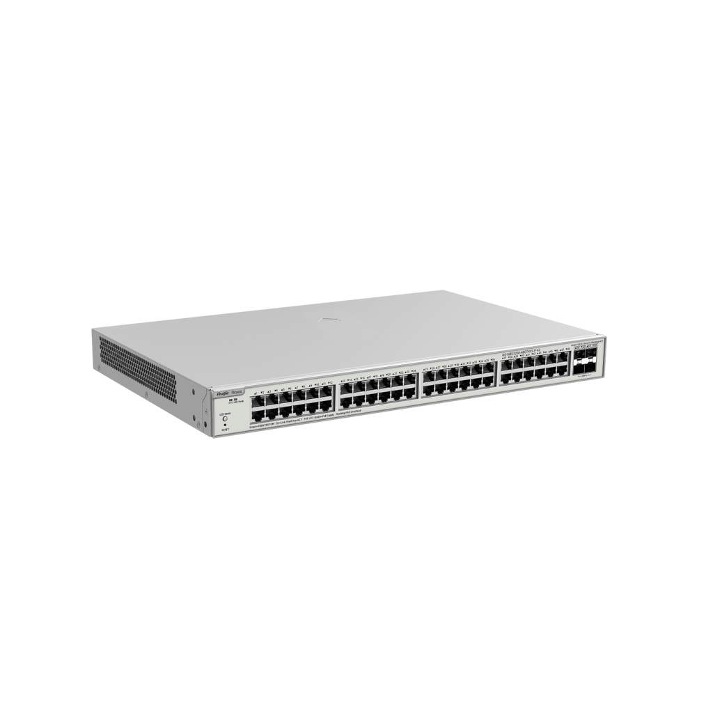 Ruijie Reyee RG-NBS3200-48GT4XS-P-V2, 48-Port Gigabit Layer 2+ Cloud Managed PoE Switch, 4 x 10G Uplinks