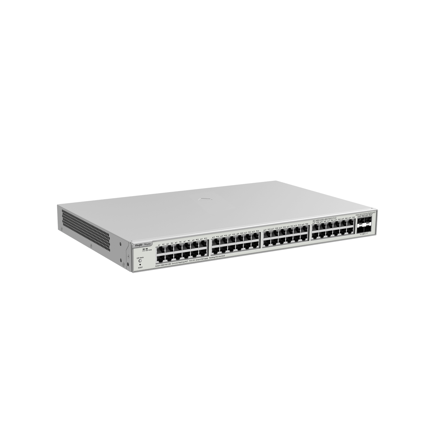 Ruijie Reyee RG-NBS3200-48GT4XS-P-V2, 48-Port Gigabit Layer 2+ Cloud Managed PoE Switch, 4 x 10G Uplinks