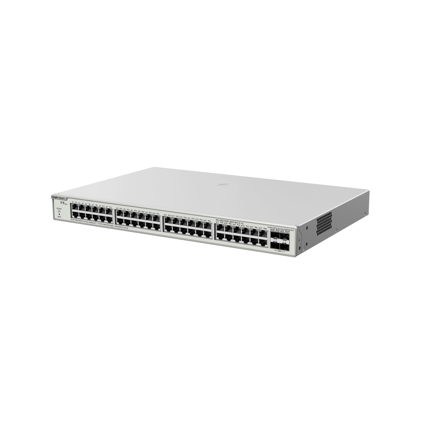 Ruijie Reyee RG-NBS3200-48GT4XS-P-V2, 48-Port Gigabit Layer 2+ Cloud Managed PoE Switch, 4 x 10G Uplinks