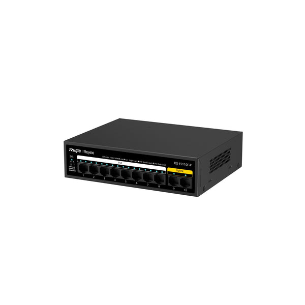 Ruijie Reyee RG-ES110F-P 10-Port 10/100 Mbps Unmanaged PoE Switch