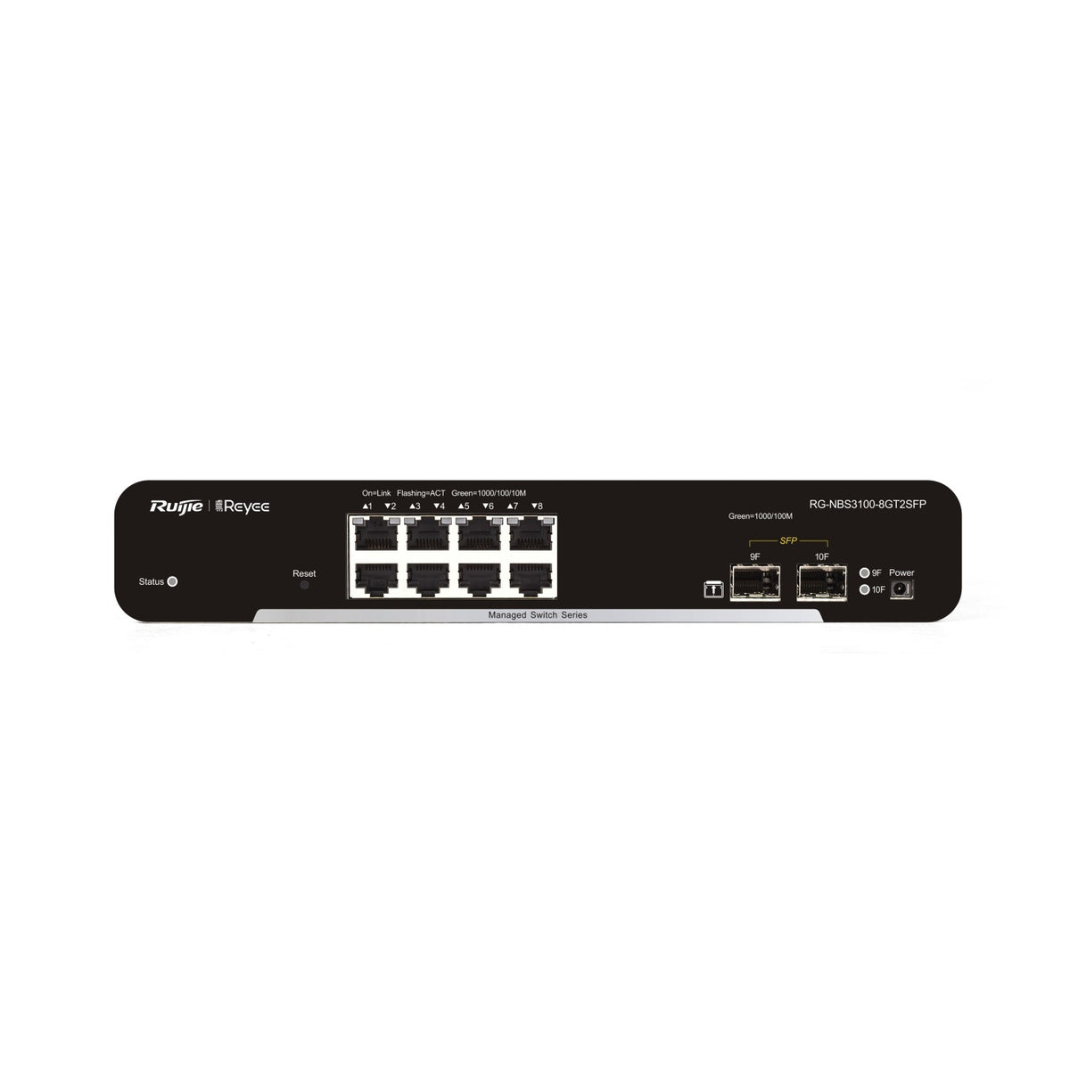 Ruijie Reyee RG-NBS3100-8GT2SFP, 10-Port Gigabit Layer 2 Cloud Managed Non-PoE Switch