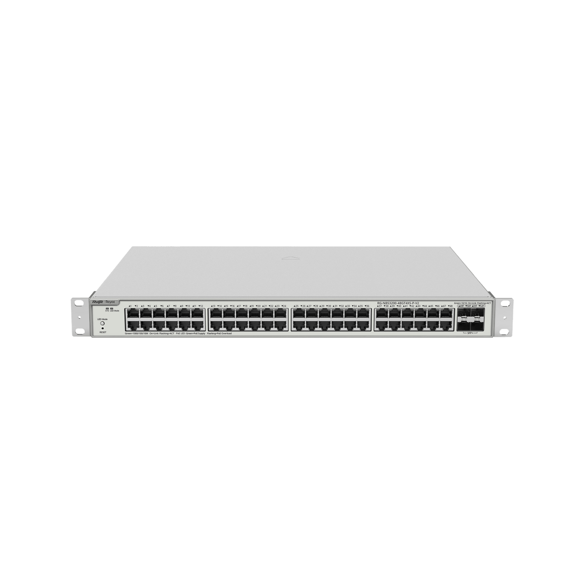 Ruijie Reyee RG-NBS3200-48GT4XS-P-V2, 48-Port Gigabit Layer 2+ Cloud Managed PoE Switch, 4 x 10G Uplinks