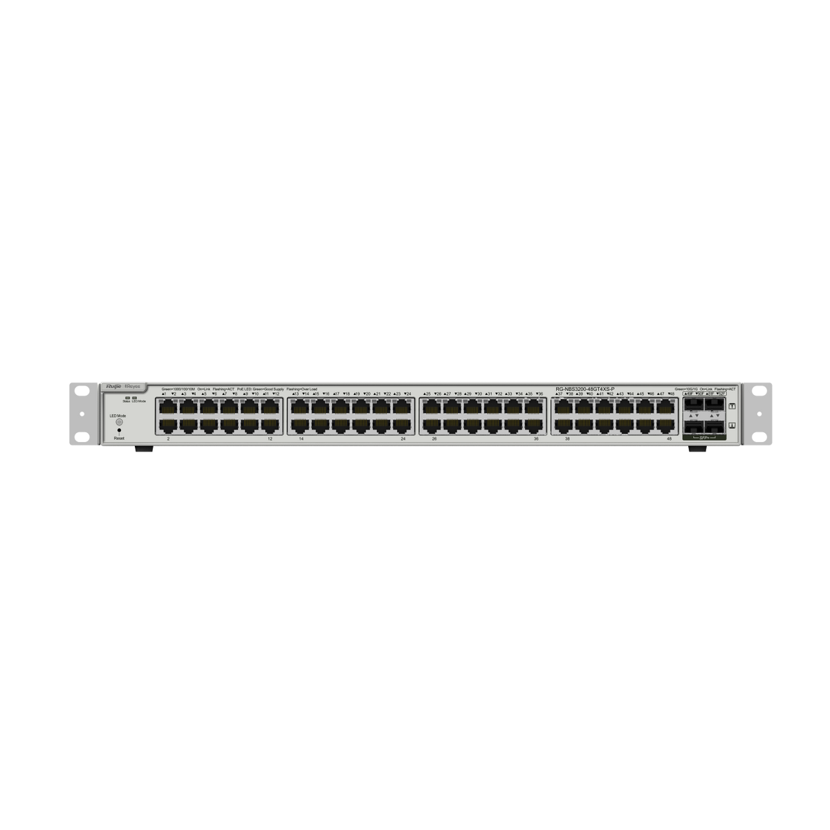Ruijie Reyee RG-NBS3200-48GT4XS-P, 48-Port Gigabit Layer 2+ Cloud Managed PoE Switch, 4 * 10G Uplink