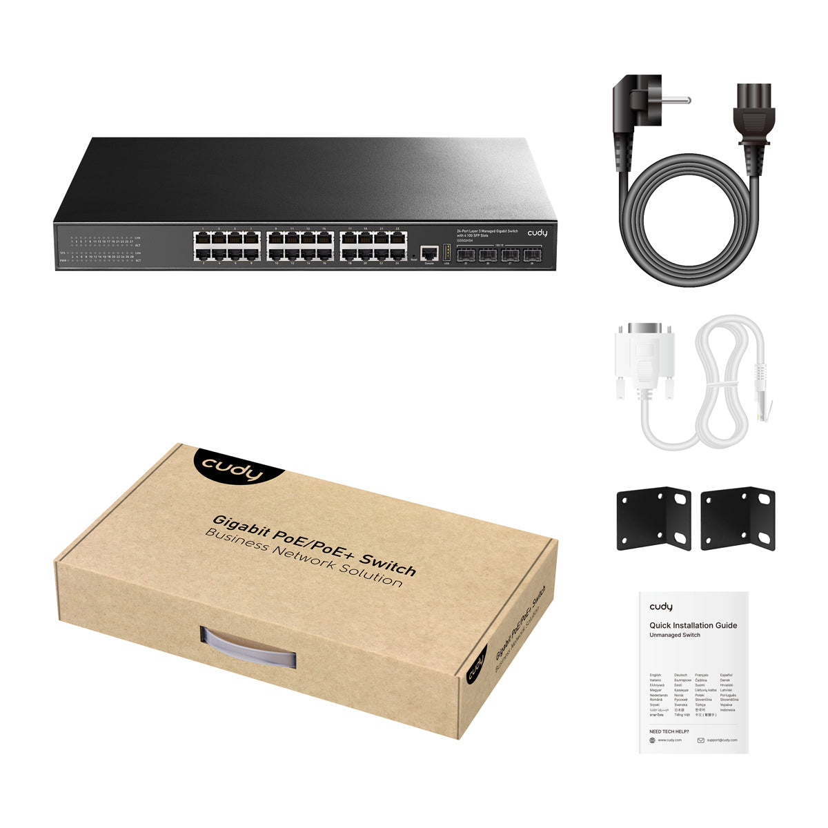 Cudy GS5024S4 24-Port Layer 3 Managed Gigabit Switch with 4×10G SFP+