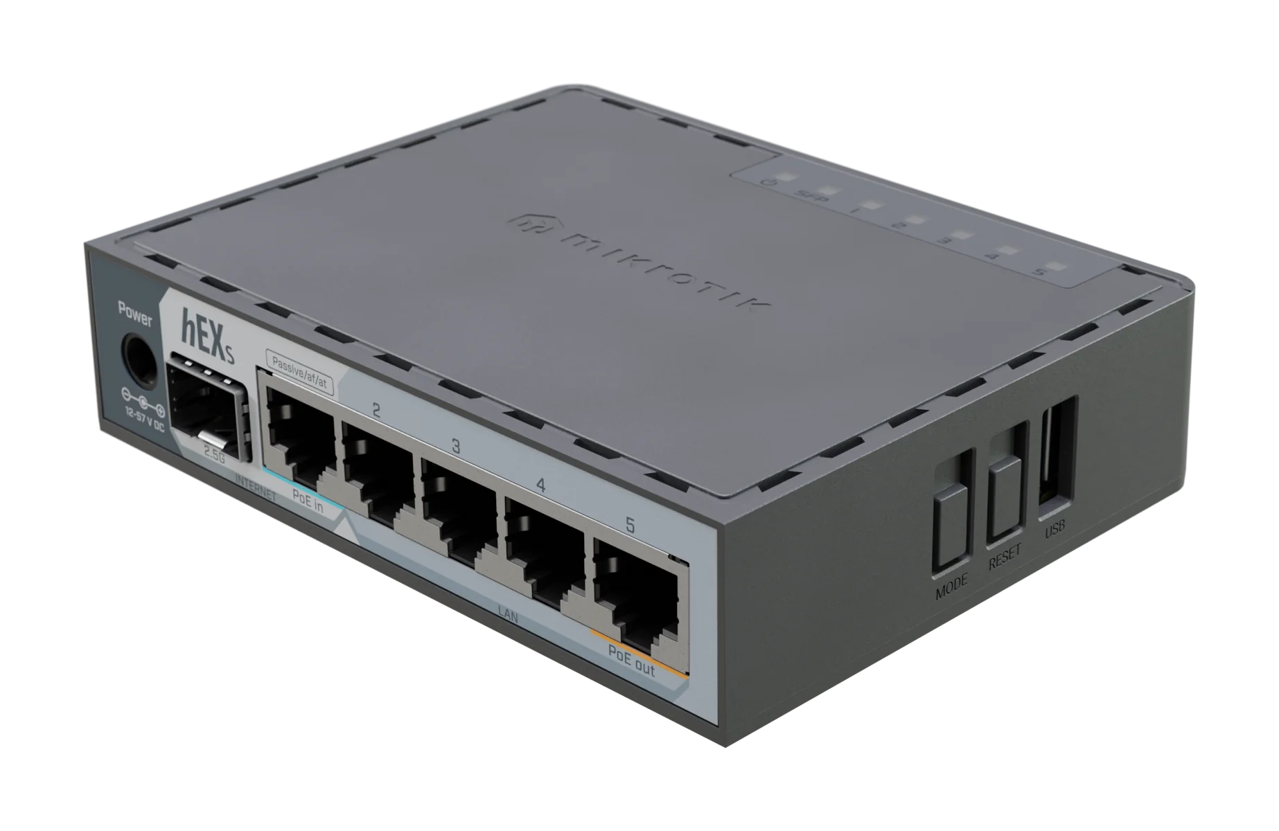 MikroTik hEX S (2025) E60iUGS 5-Port Gigabit Router with 2.5G SFP