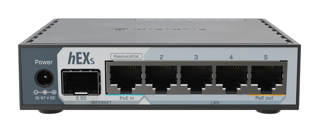 MikroTik hEX S (2025) E60iUGS 5-Port Gigabit Router with 2.5G SFP
